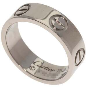 CARTIER 18k Silver Love Ring #50